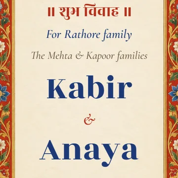Royal Farman, opened for the Rathore family